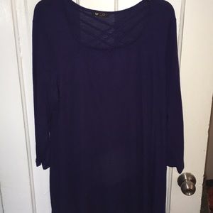 Navy Vision crisscross Tunic, L